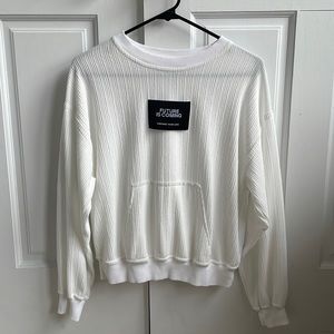 White statement sweatshirt